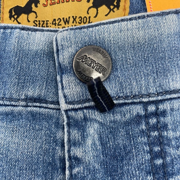 Ross Thomson Denim Jeans Faded Blue Distressed Straight NWT Men's 44 W x 32* - Picture 12 of 12